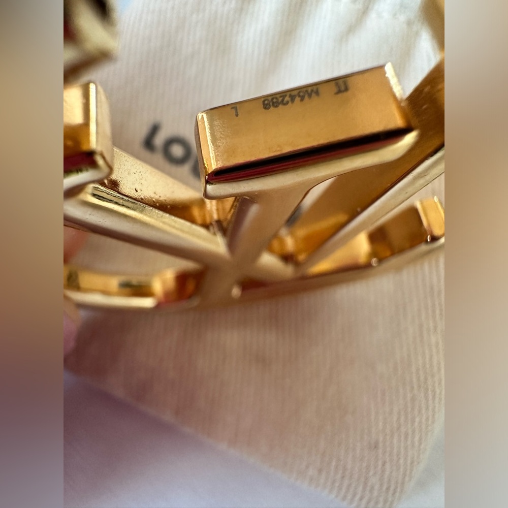 Authentic Louis Vuitton large hoop earrings - Picture 2 of 7